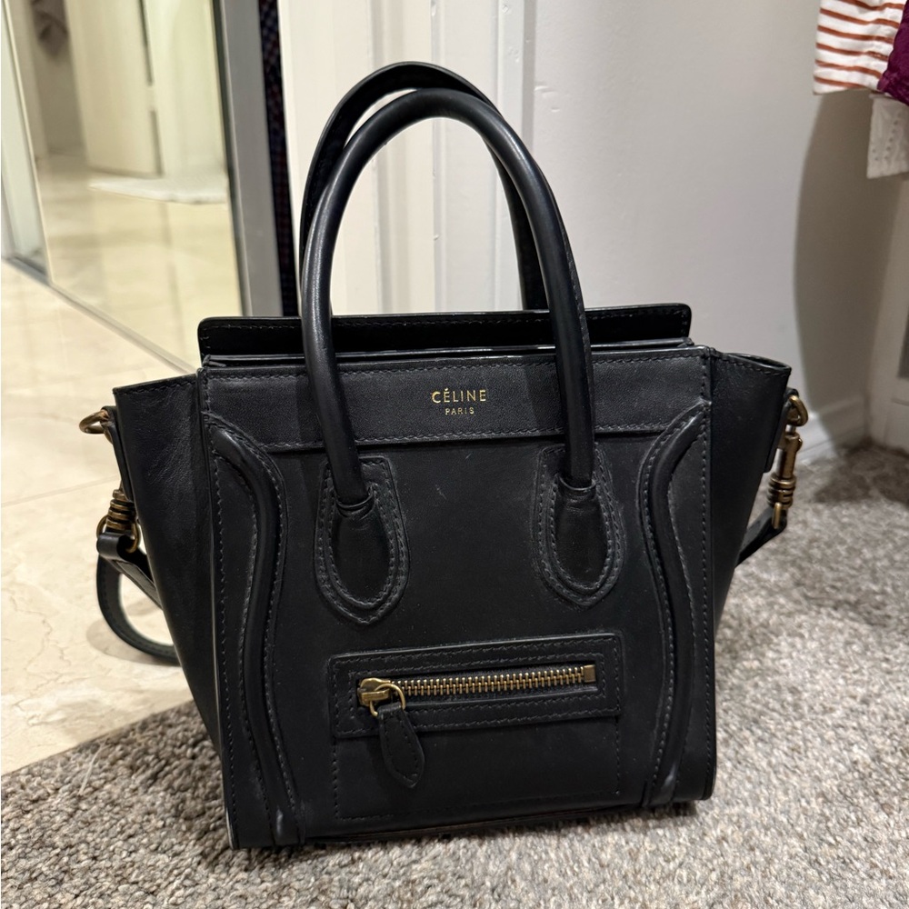 Celine Small Black Leather Women's Bag